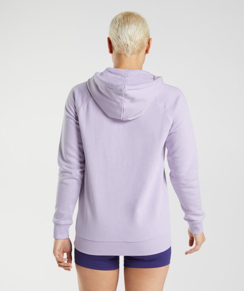 Bluzy Z Kapturem Gymshark Treningowe Zip Damskie Lawenda | PL 928KCZ